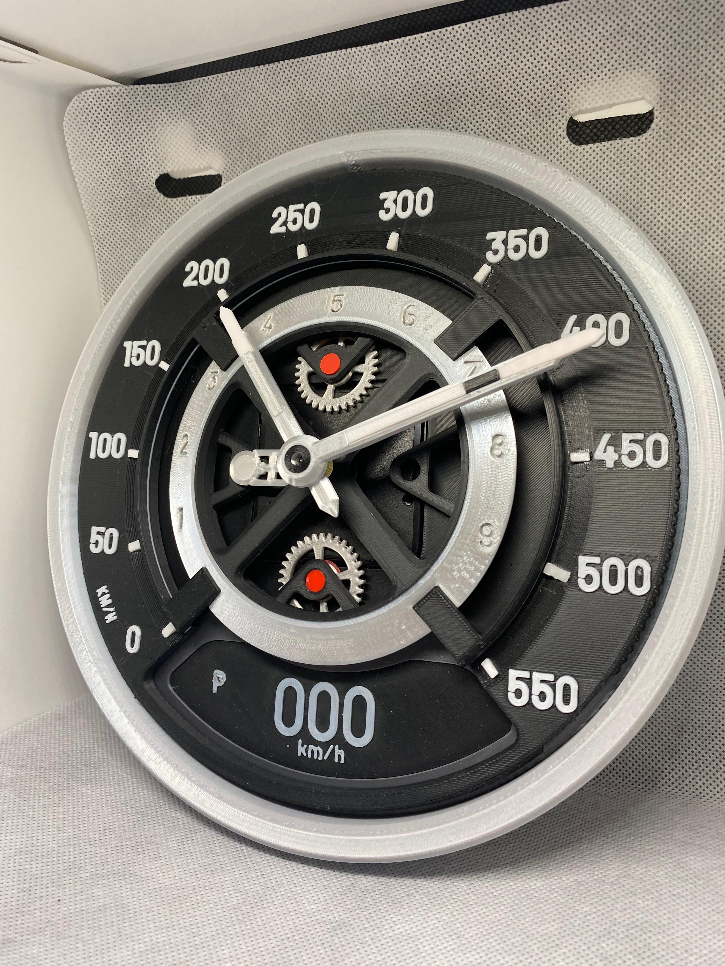 Bugatti Tourbillon Tachometer Wall Clock 3d model