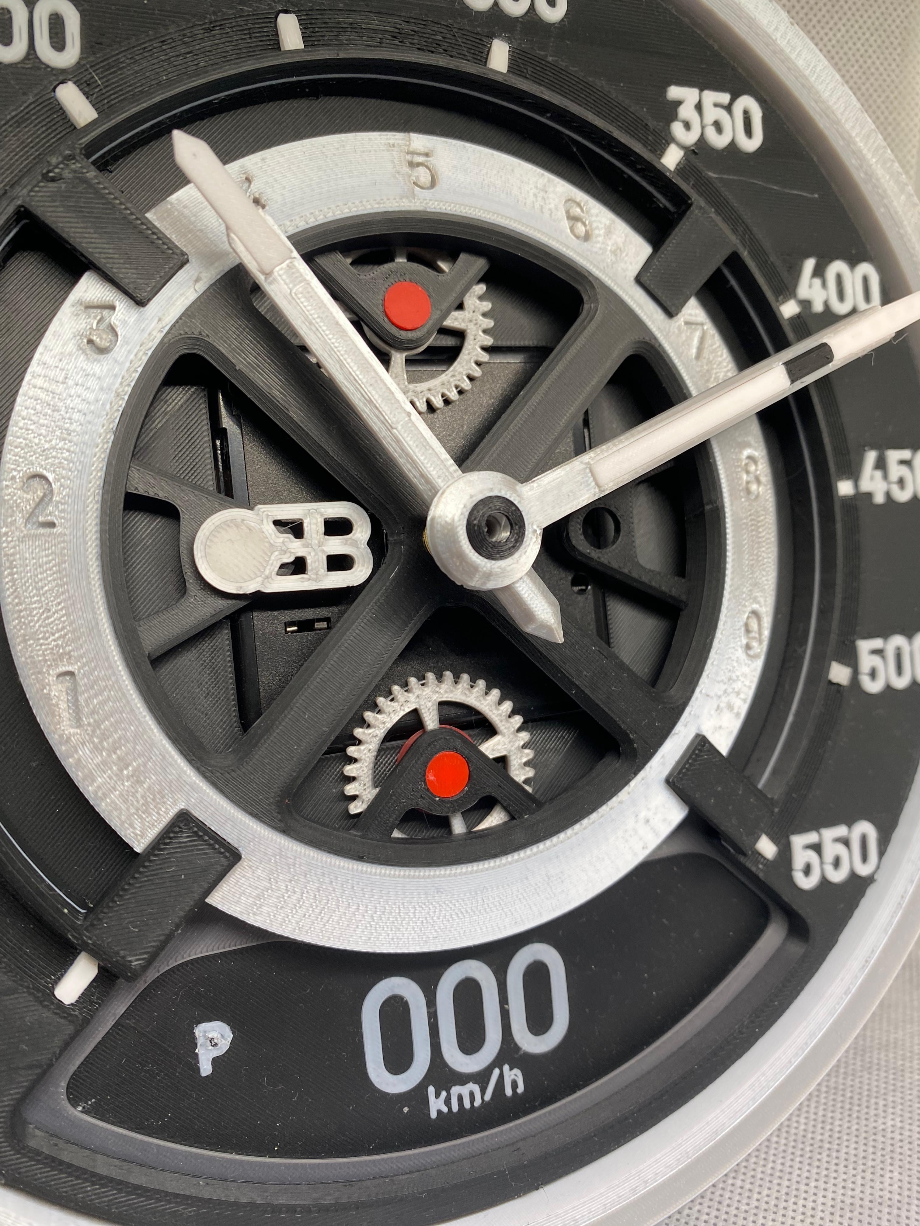 Bugatti Tourbillon Tachometer Wall Clock 3d model