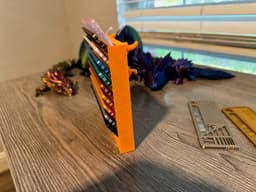 Filament Swatch with Test Holder for Multiboard 3d model