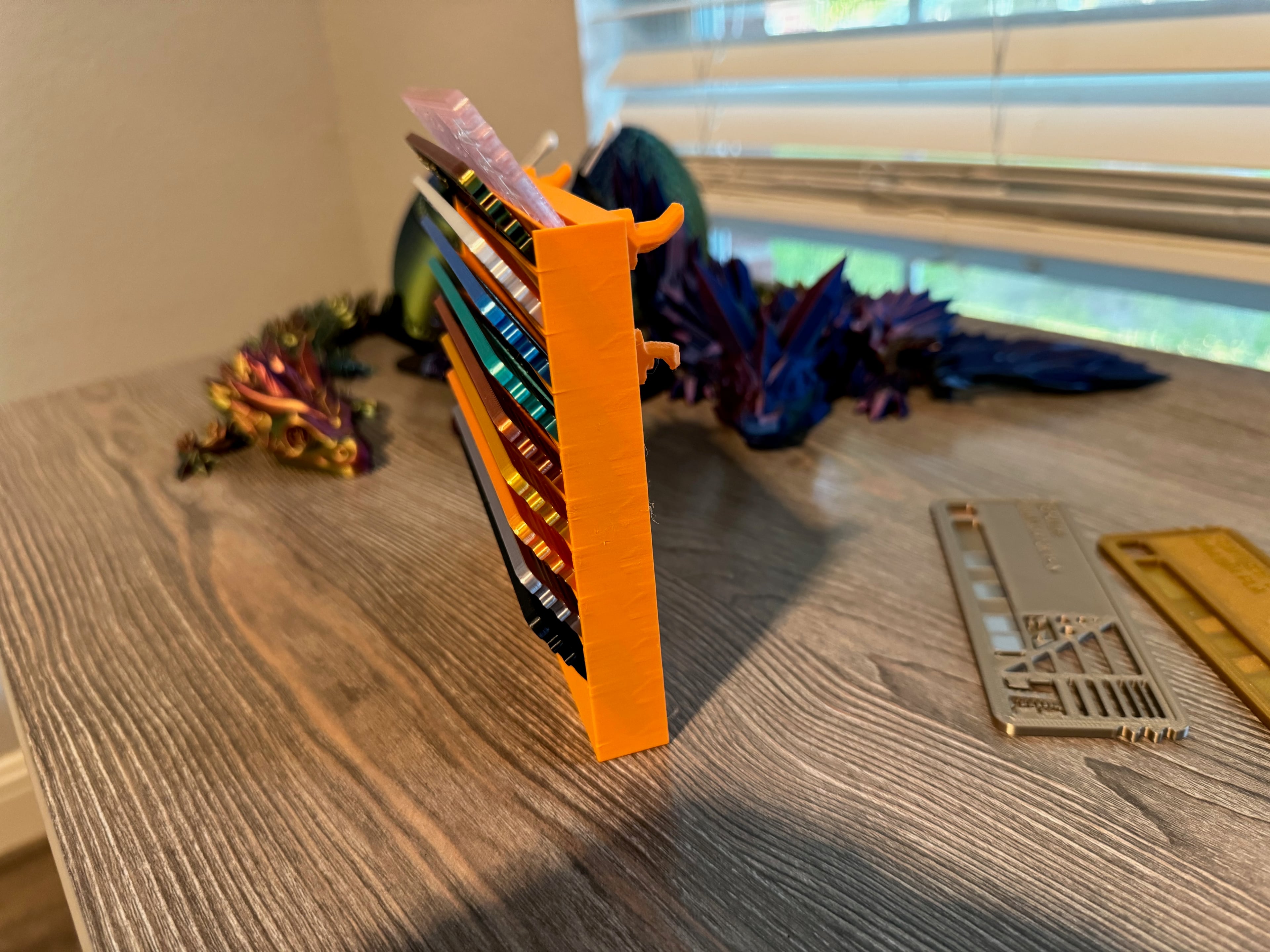 Filament Swatch with Test Holder for Multiboard 3d model