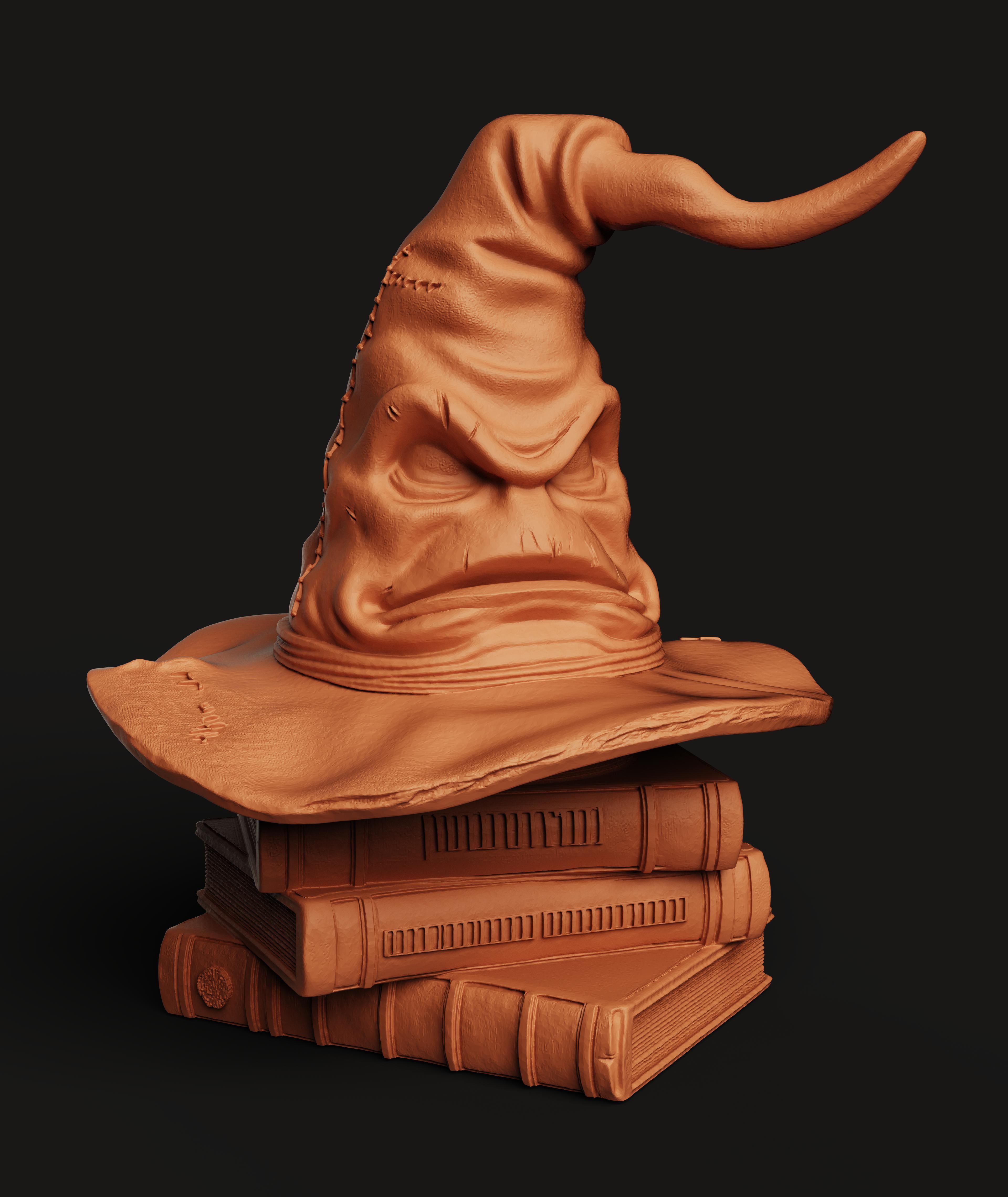 Magic Wizard Hat Headphone Stand | Book Stack Base 3d model