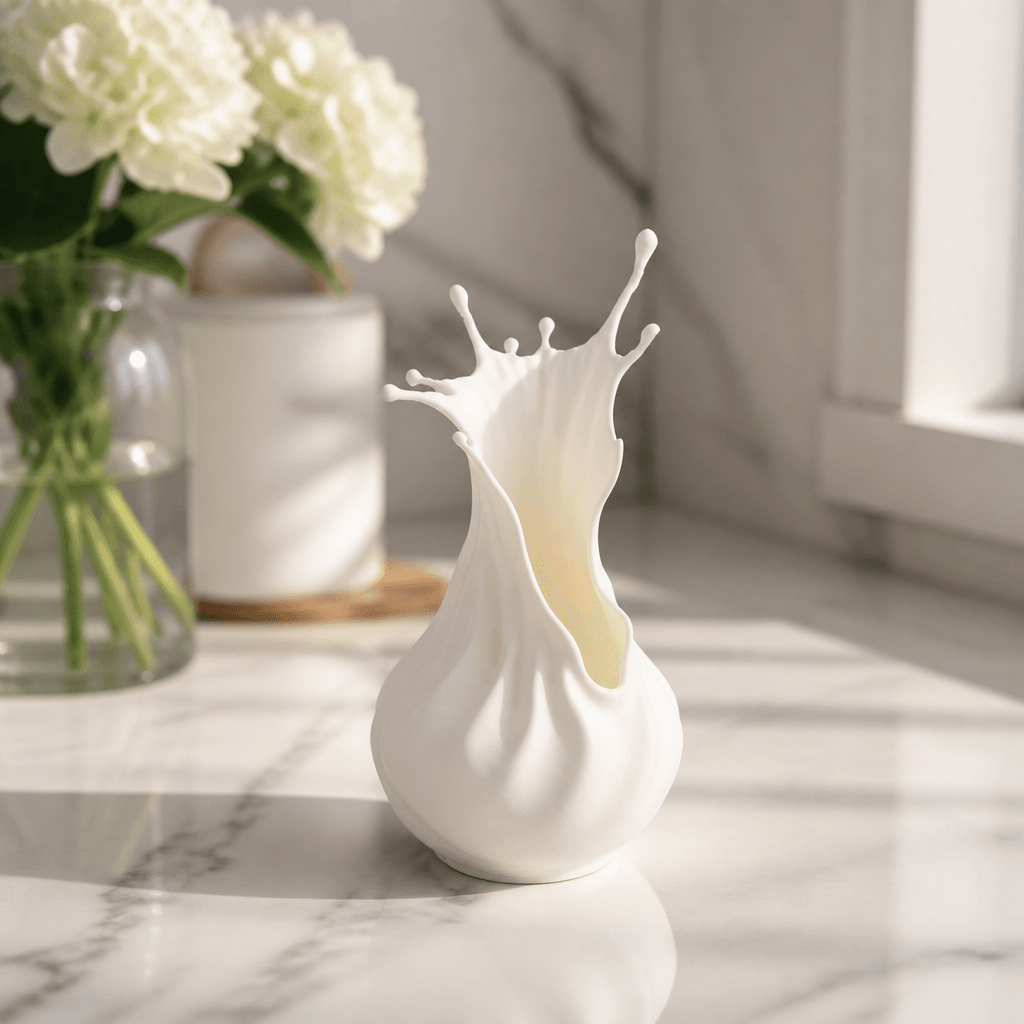 Splash Crown Vase - Decor with Sculptural Splash Rim 3d model