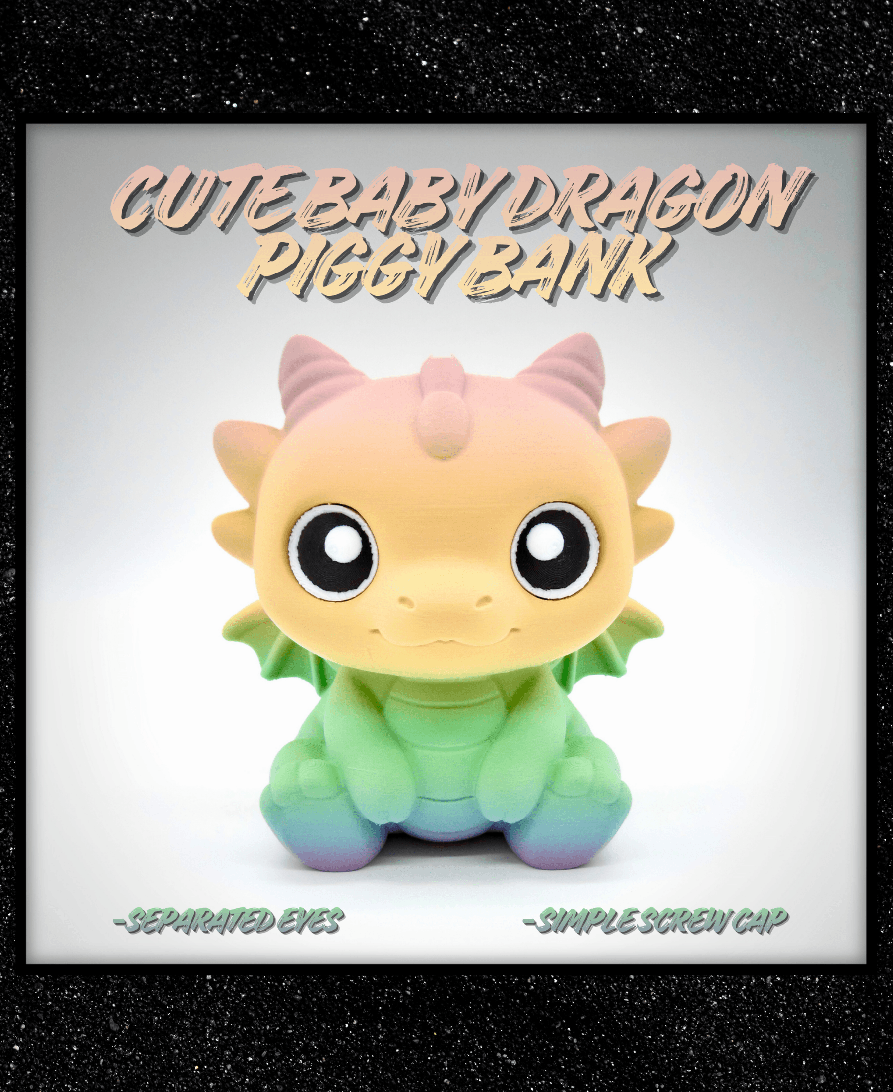 Cute Baby Dragon Piggy Bank 3d model