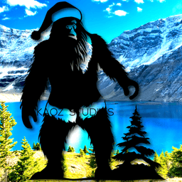 big foot wall art christmas tree wall decor funny santa claus decoration 3d model
