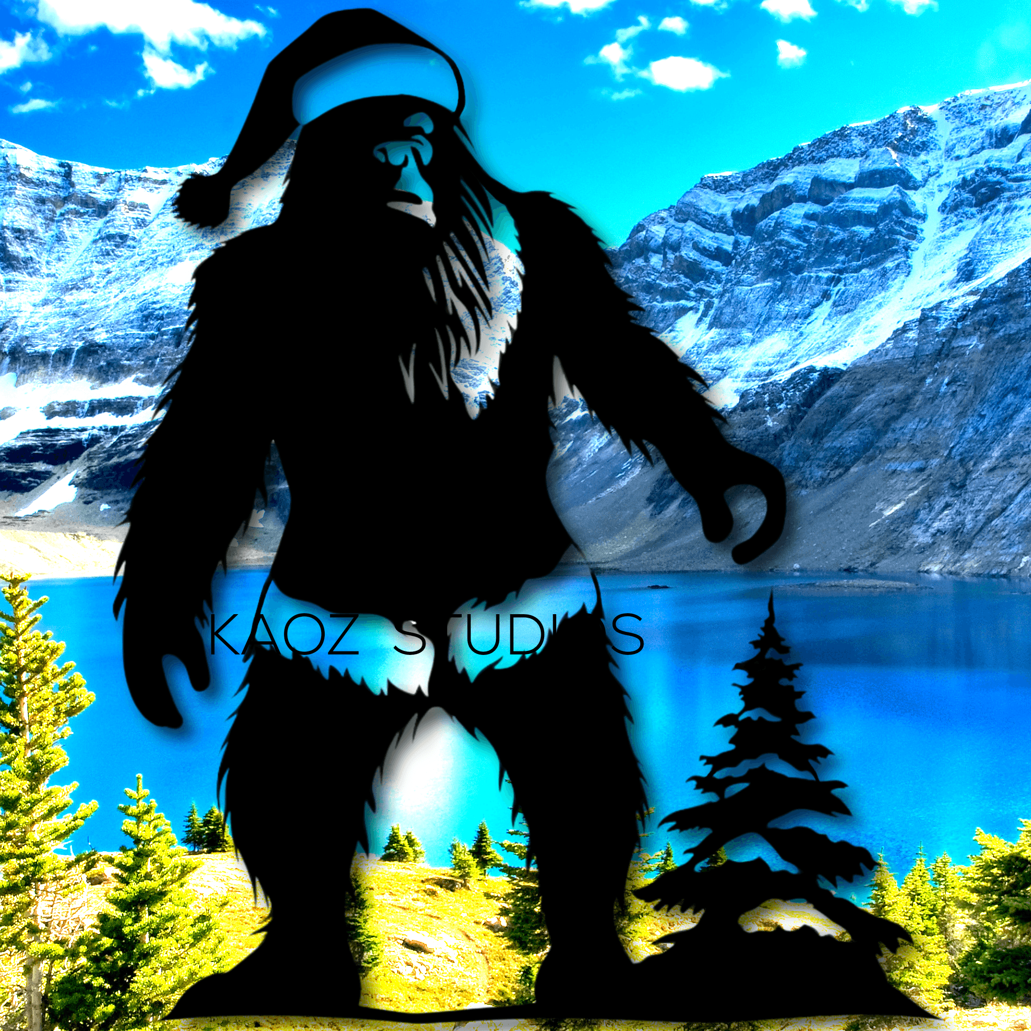 big foot wall art christmas tree wall decor funny santa claus decoration 3d model