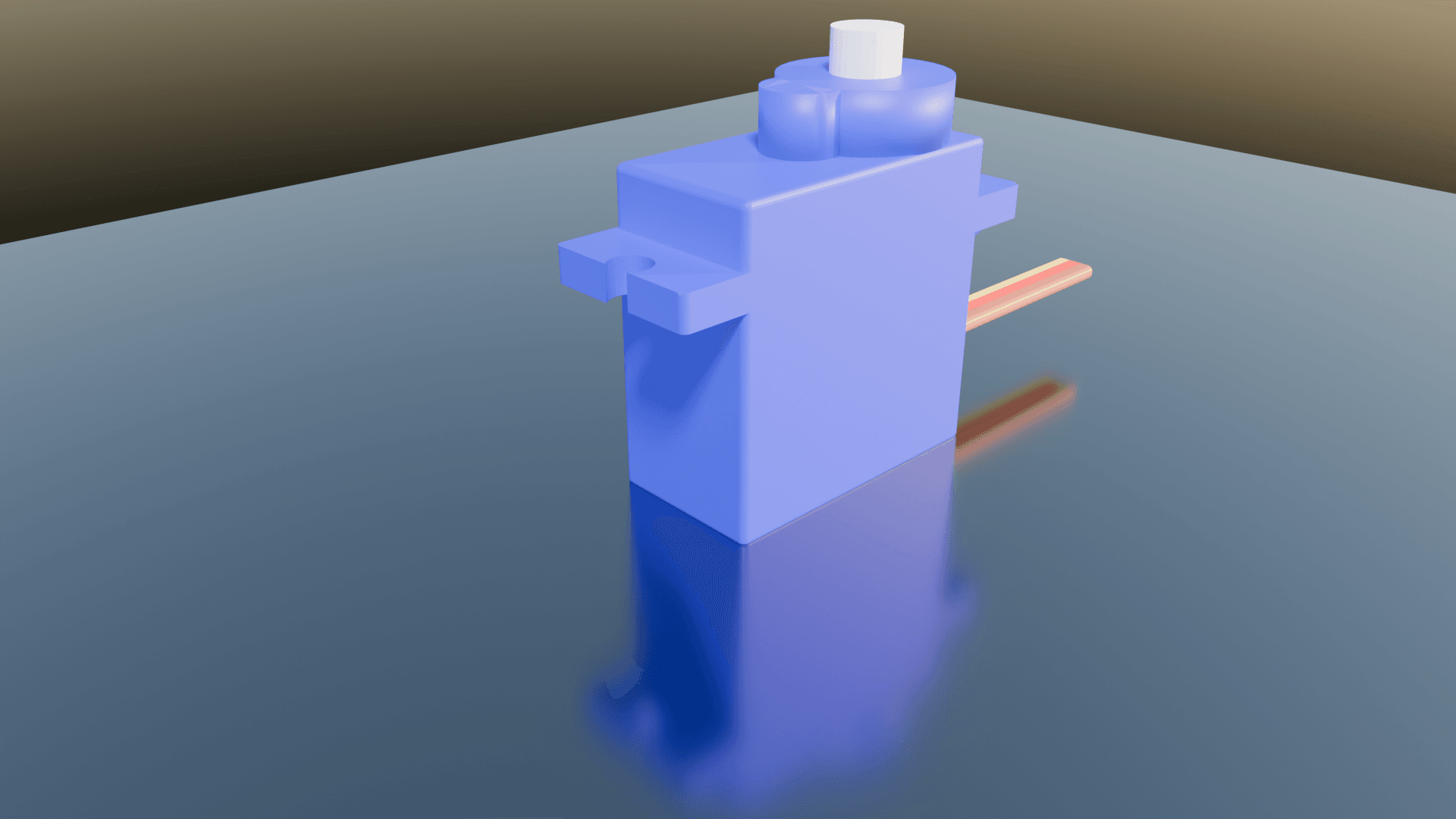 Microservo object with exact dimensions 3d model