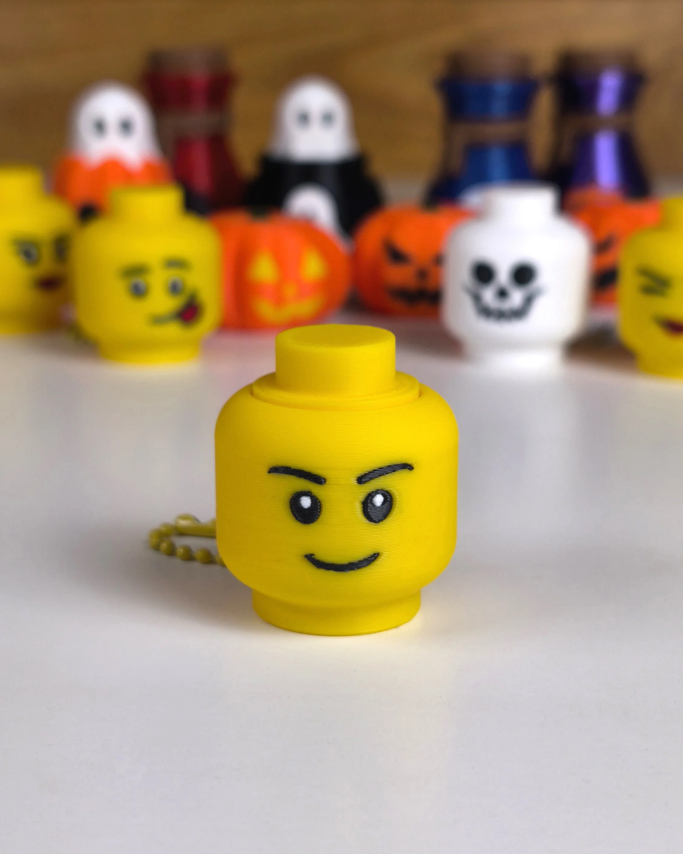 Lego Head Fidget Clicker 3d model
