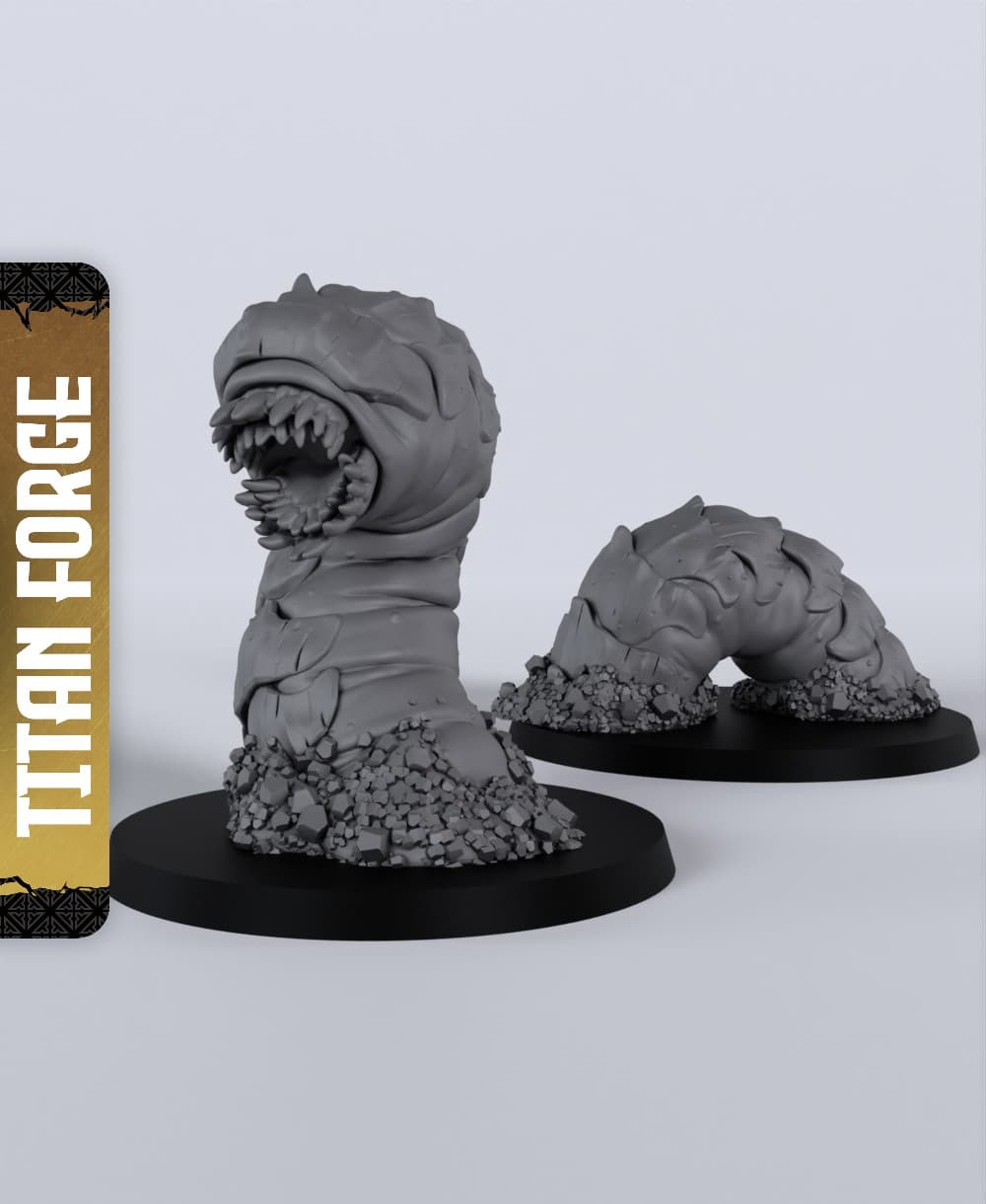 Purple Wurm - With Free Dragon - 5e DnD Inspired for RPG and Wargamers 3d model