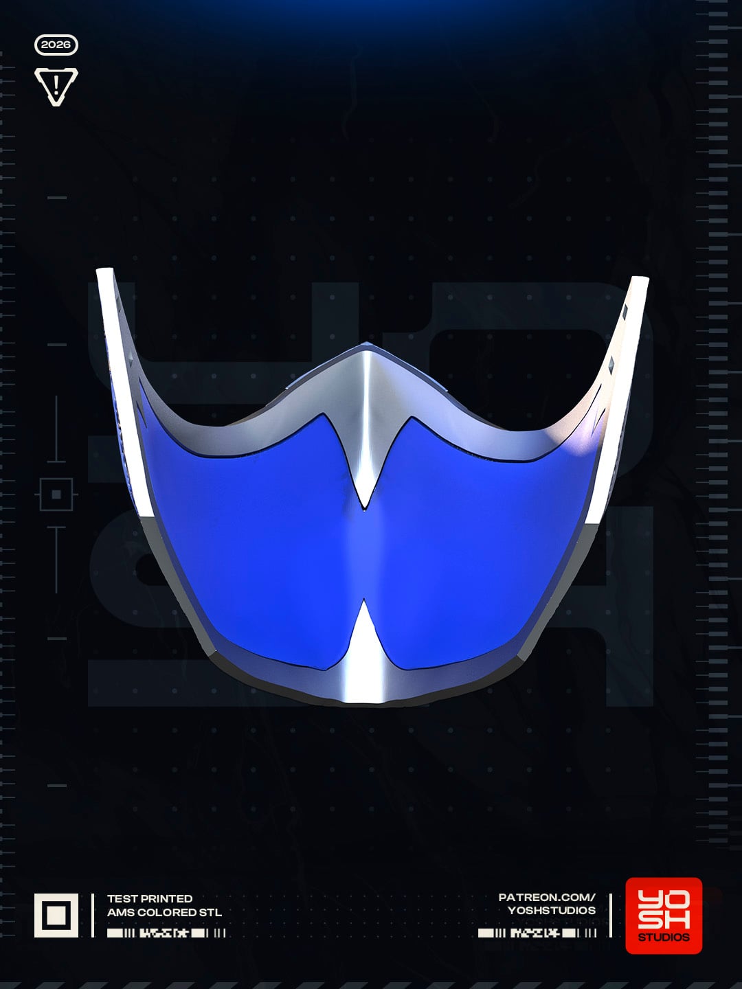 MK2 Kitana Mask 3D Printer STL File 3d model