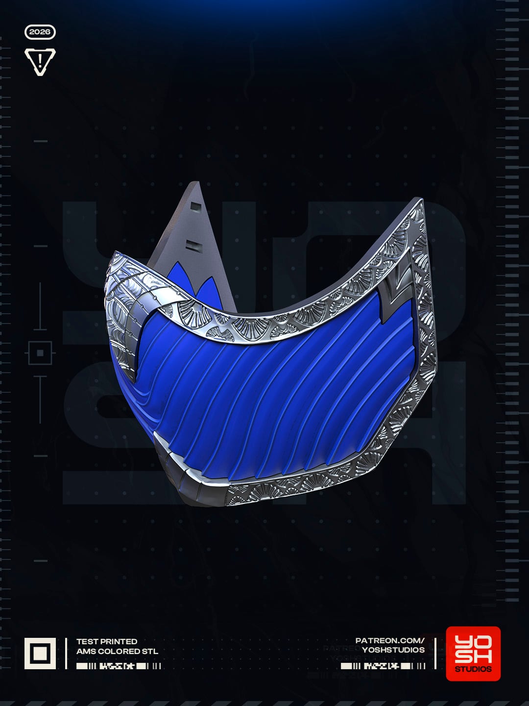 MK2 Kitana Mask 3D Printer STL File 3d model