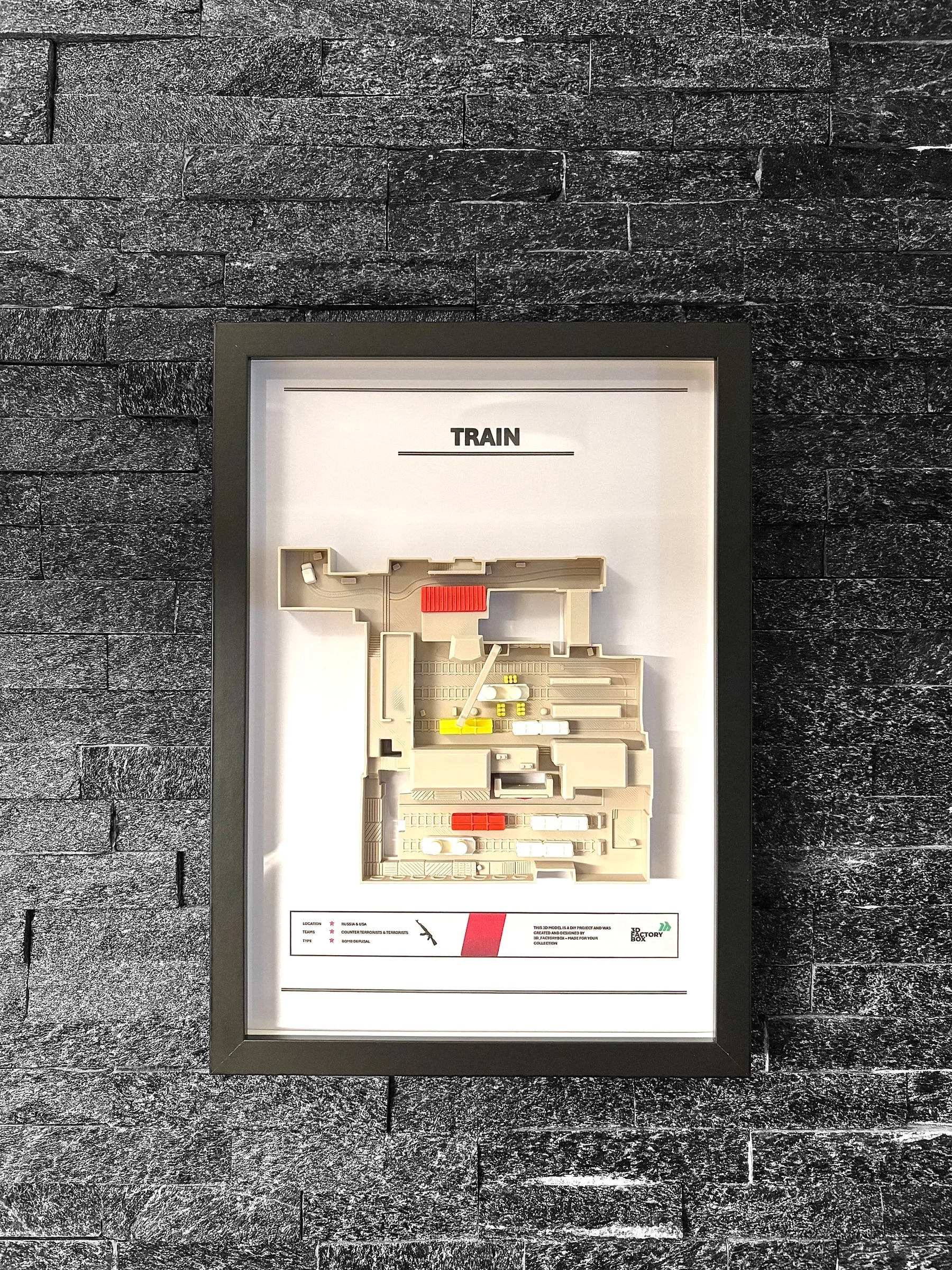 3D Printed Gaming Map -Inspired by "Train" - Fan Art 3d model