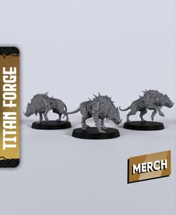 Warhounds - With Free Dragon - 5e DnD Inspired for RPG and Wargamers 3d model