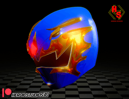 Blue Triassic Ranger Helmet 3d model