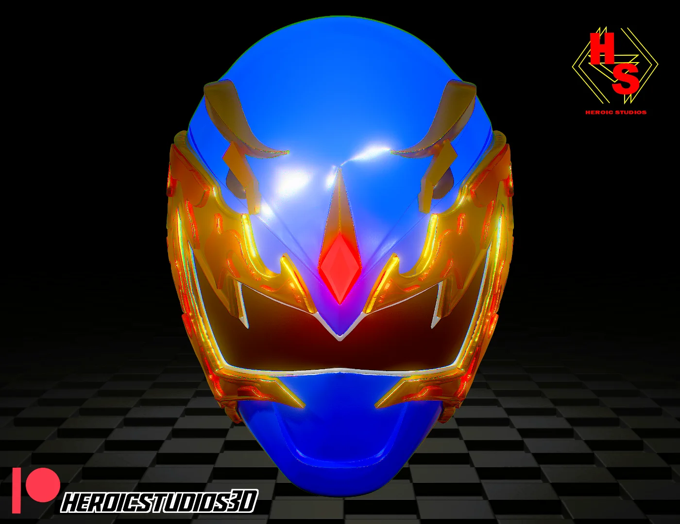 Blue Triassic Ranger Helmet 3d model