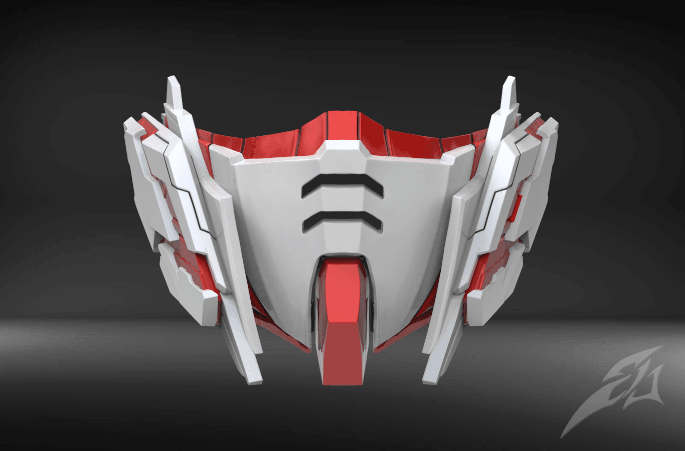 Unicorn - Mecha Mask 3d model