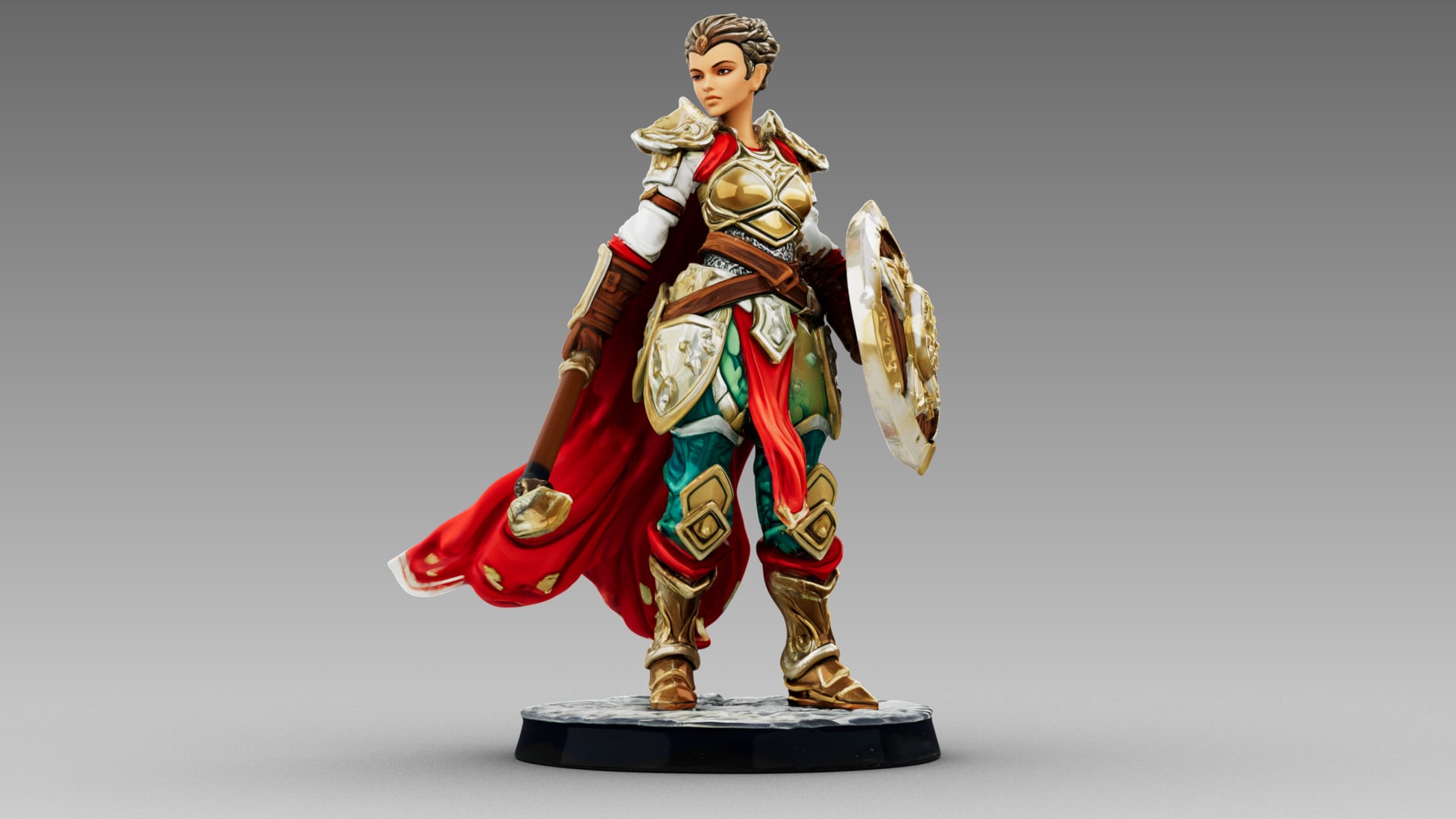 Crimson Shieldmaiden 3d model