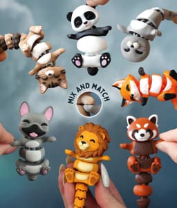 Frankie, the Flexi French Bulldog - Magnetic Hand-Holding Companion 3d model