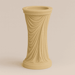 Free Classical Column Tealight Holder STL – Elegant Draped Pillar Candle Holder 3D Print 3d model