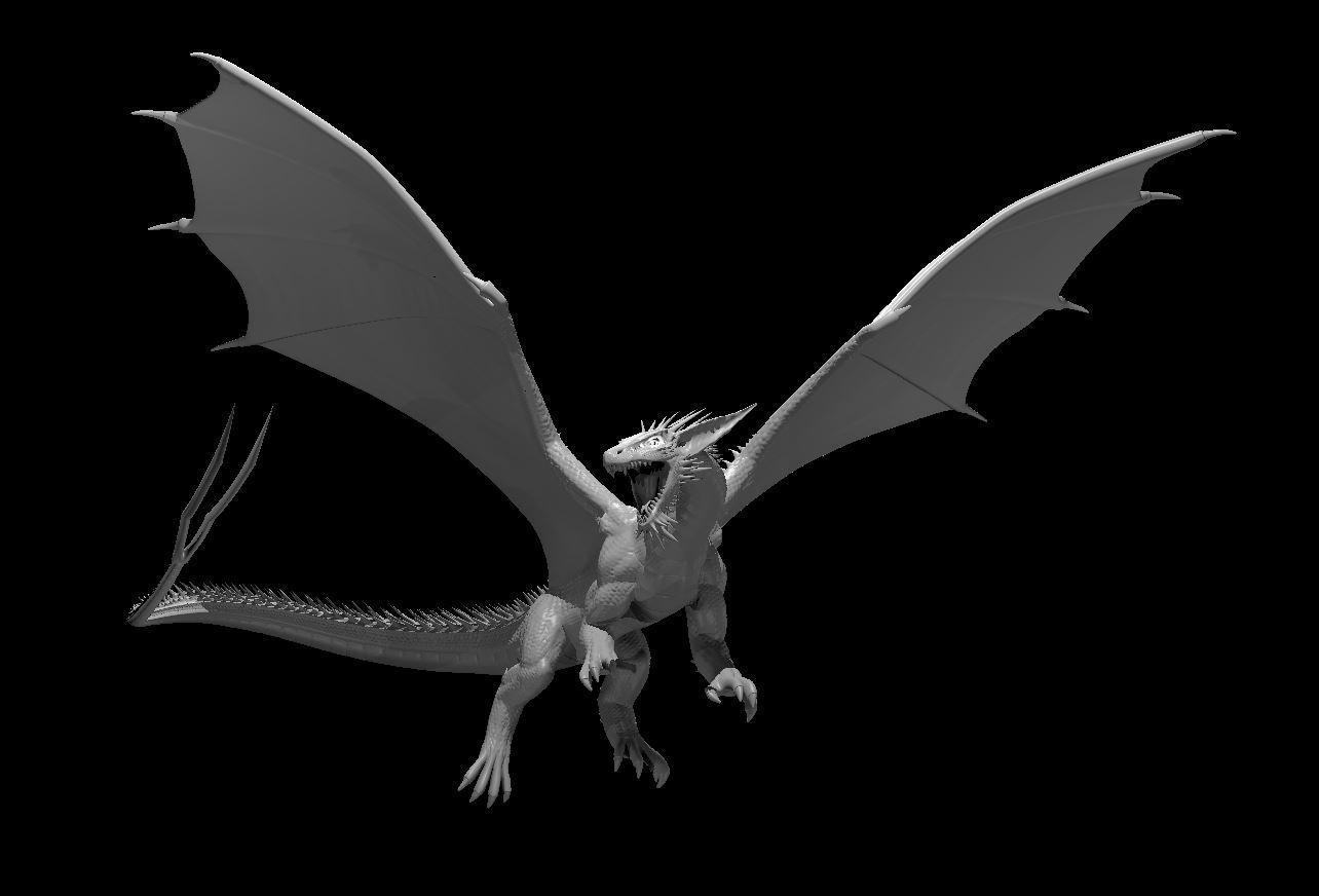Gray Dragon 3d model