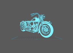 Harley Davidson - Knucklehead Wall Art 3d model