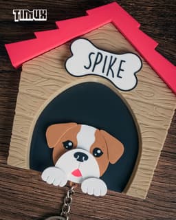 ENGLISH BULLDOG KEYCHAIN SET 3d model