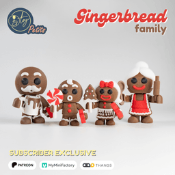 Petit Gingerbread Family 3d model