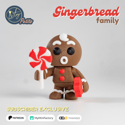 Petit Gingerbread Family 3d model