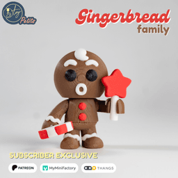Petit Gingerbread Family 3d model