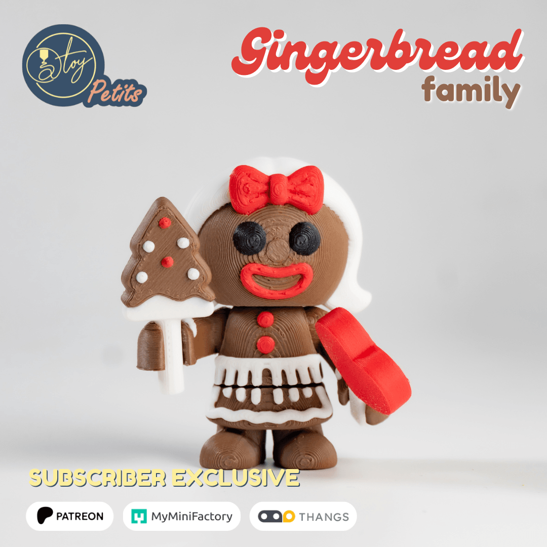 Petit Gingerbread Family 3d model