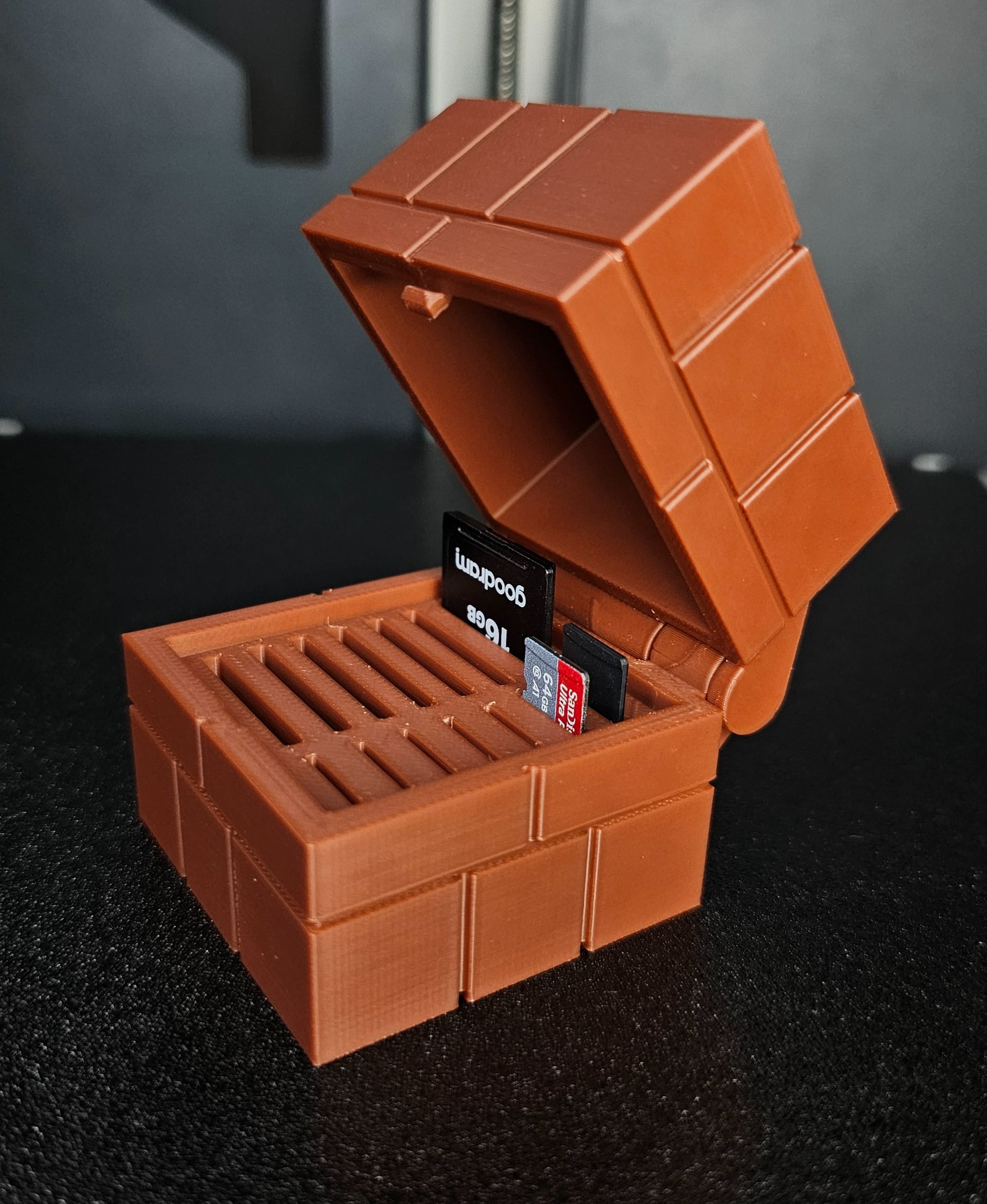 Mario Block SD Card/MicroSD Card Holder 3d model