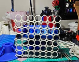Multiboard Benchy Shelf 30° Display 3d model