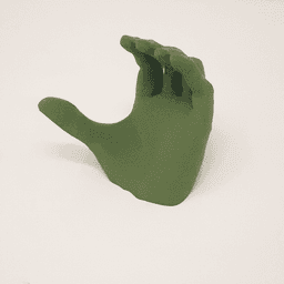 Hand style Headphone wall-mount holder - NO SUPPORTS REQUIRED! 3d model