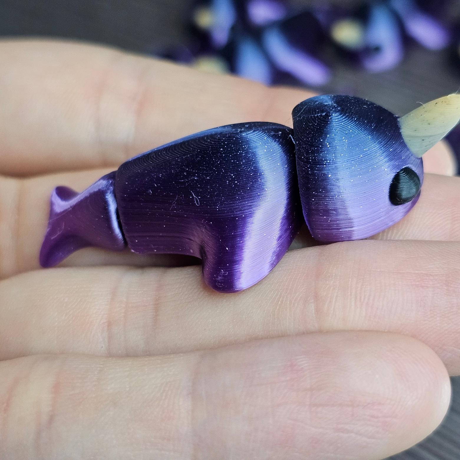 Mini-Monster #6 Baby Narwhal Flexi Articulated 3d model