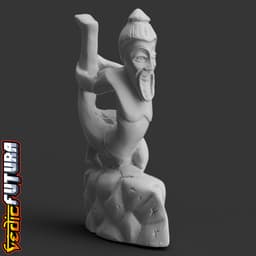 Yoga Guru in Ardha-Dhanurasana (Half-Bow Posture) 3d model