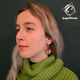 CUTE CHRISTMAS EARRINGS 3d model