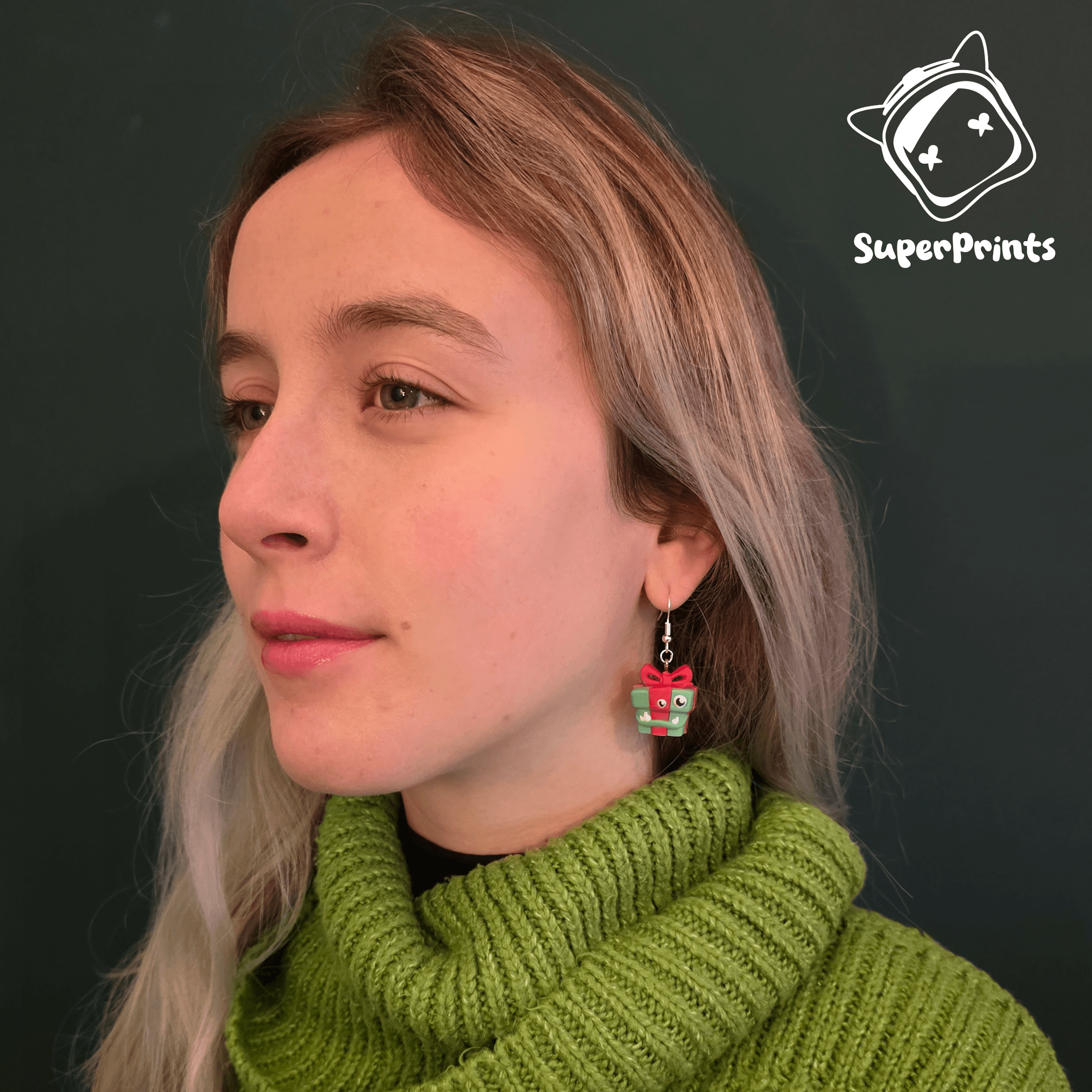 CUTE CHRISTMAS EARRINGS 3d model