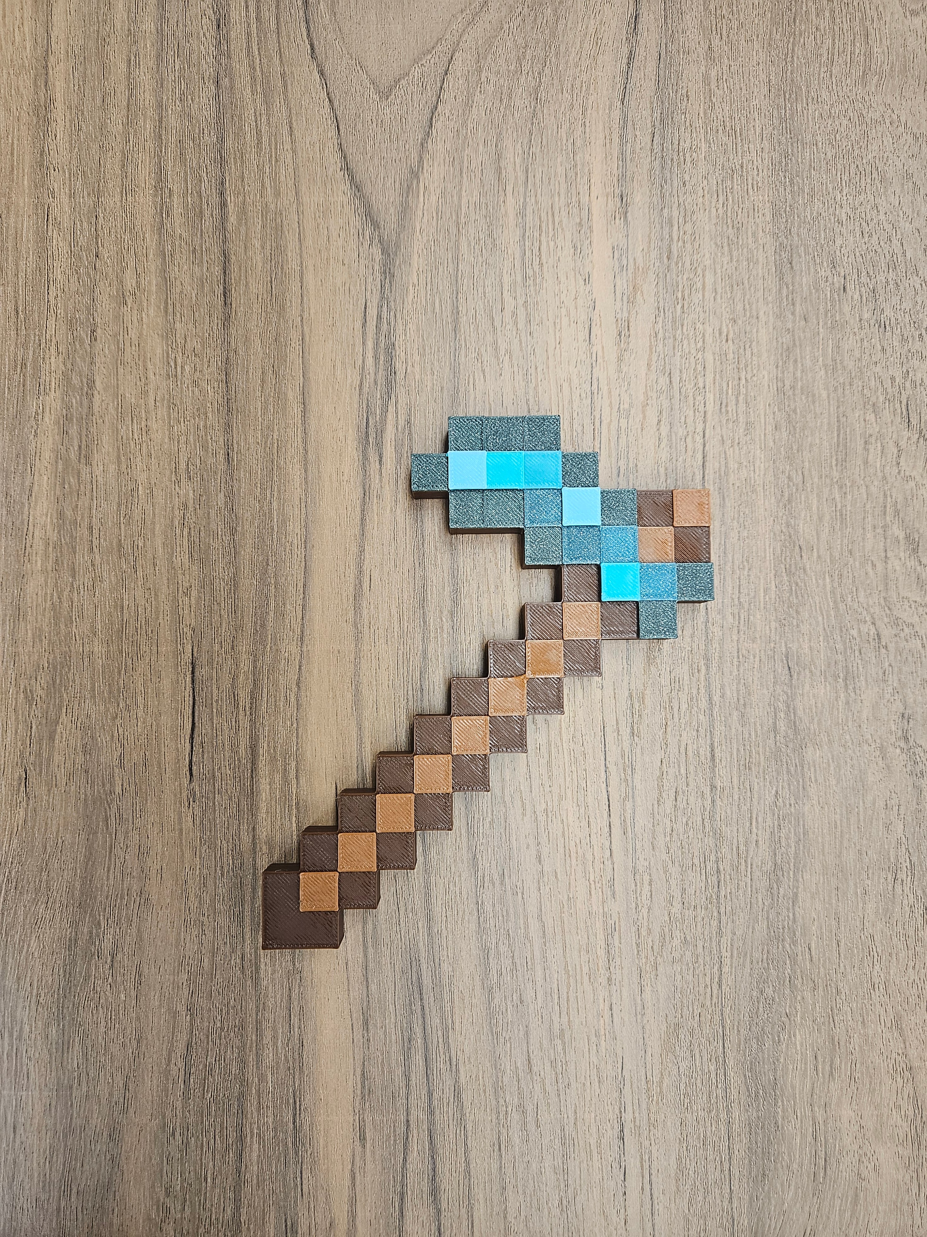 Minecraft Diamond Hoe (NO AMS Needed) 3d model