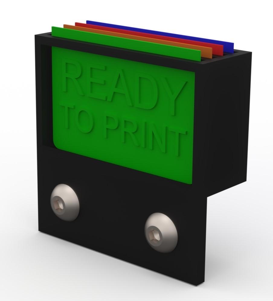 3D Printer Status Board / Name Board (Print-in-place) 3d model