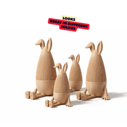 HALF JAPANDI BUNNY - LONG VERSION (ARTICULATED) / EASTER DECOR / CUTE EASTER DECOR / MODERN HOMEDECO 3d model