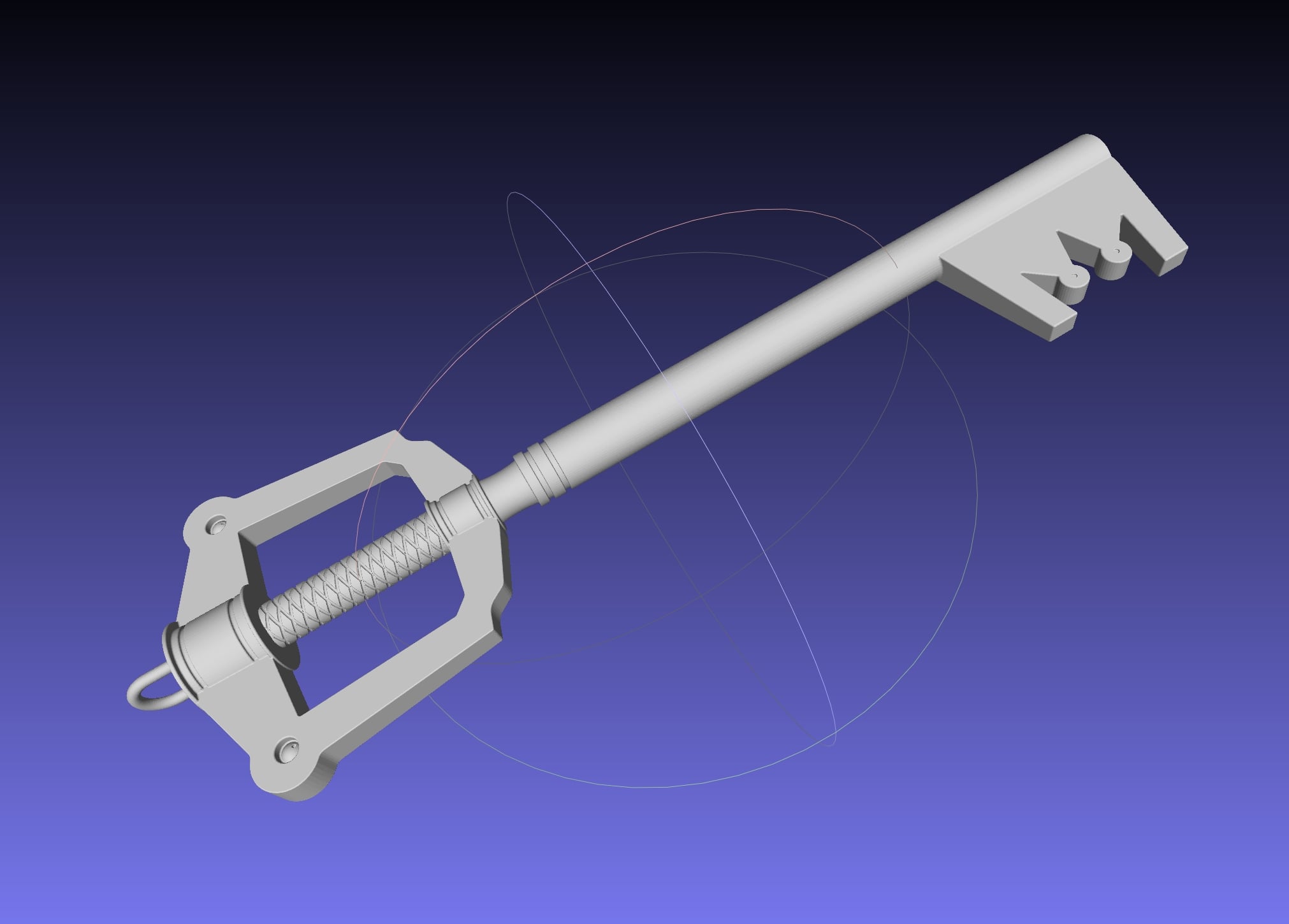 Kingdom Hearts Keyblade Printable Assembly 3d model