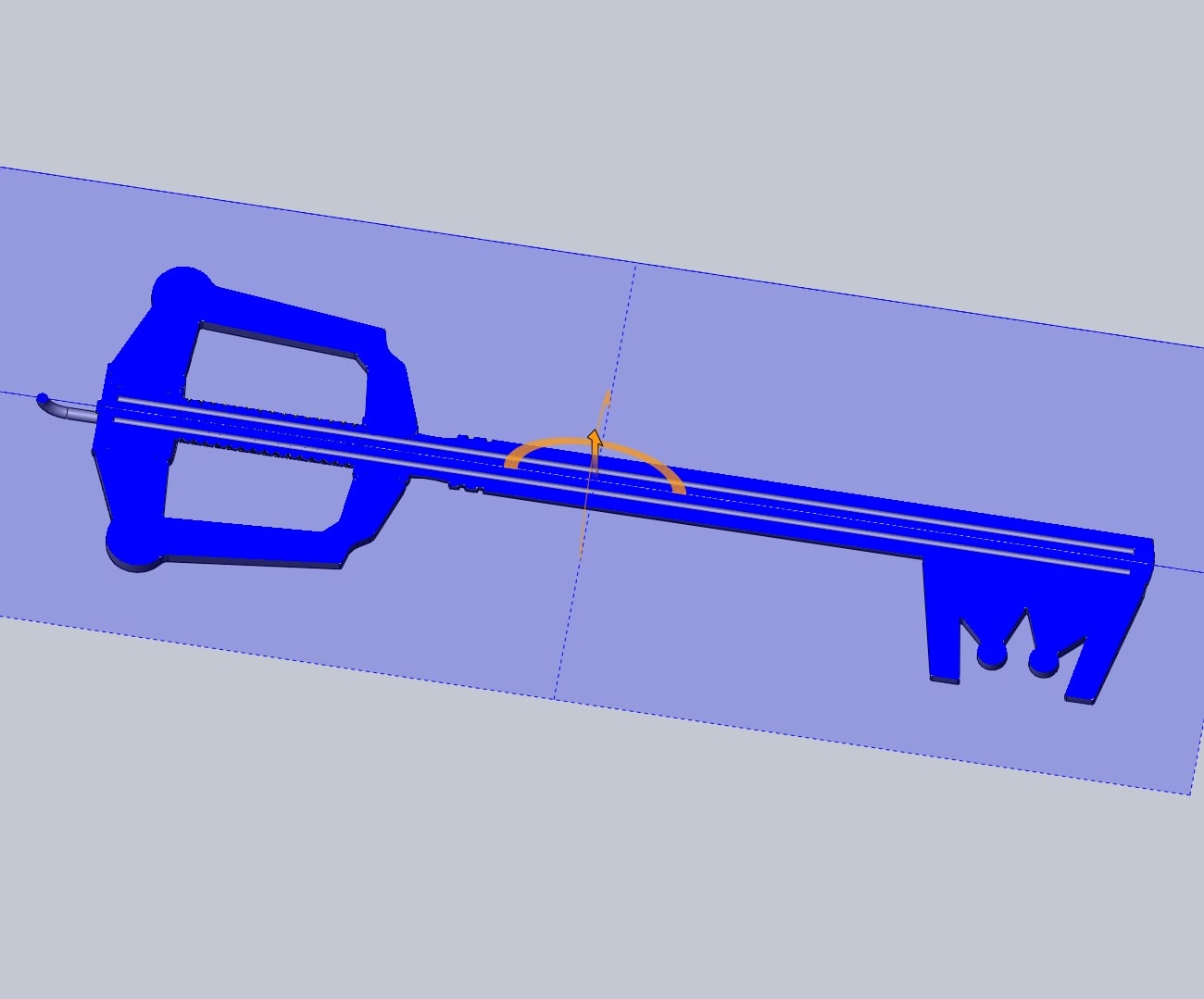 Kingdom Hearts Keyblade Printable Assembly 3d model