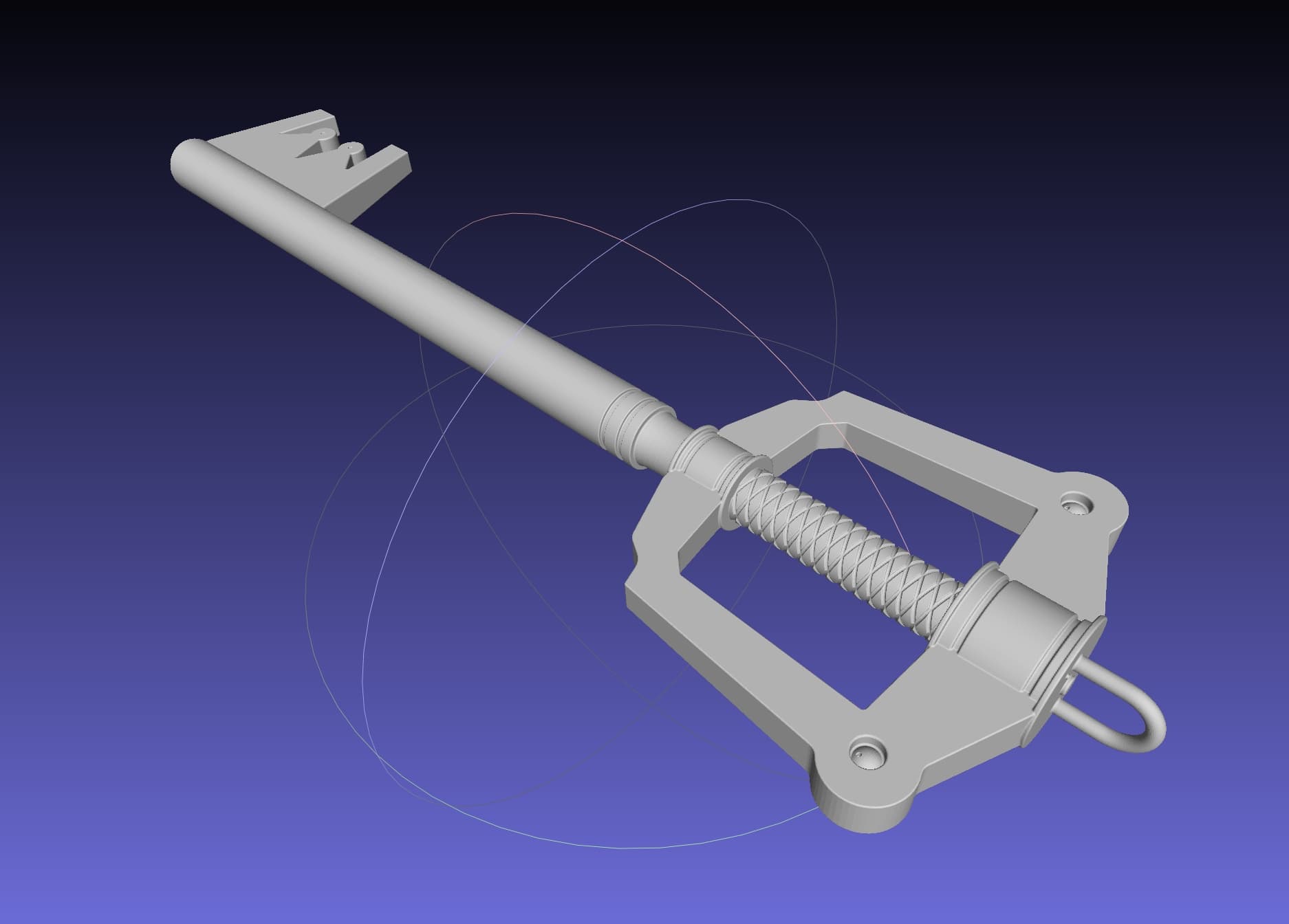 Kingdom Hearts Keyblade Printable Assembly 3d model