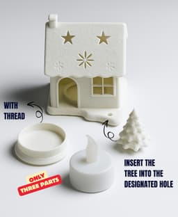 ADVENT LED TEALIGHT HOUSE / WITH SCREW CAP / CHRISTMAS DECOR / CHRISTMAS GIFT 3d model