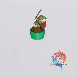 Amiibo display Mario pipe style / Set of 2 / Easy print 3d model