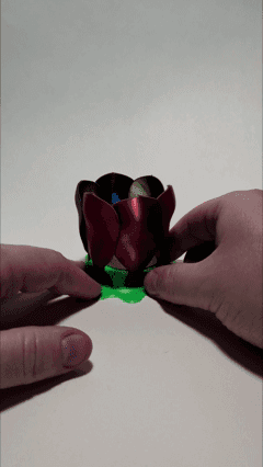 Blooming flower LED tealight holder 3d model