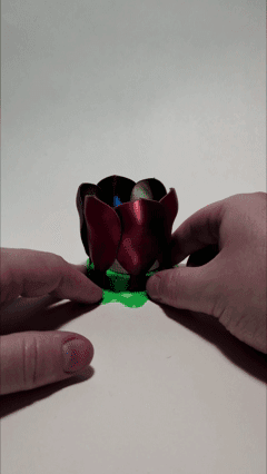 Blooming flower LED tealight holder 3d model