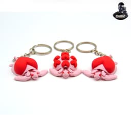 Heart Turtle Keychains 3d model