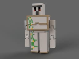 MINECRAFT GOLEM FLEXI PRINT IN PLACE 3d model