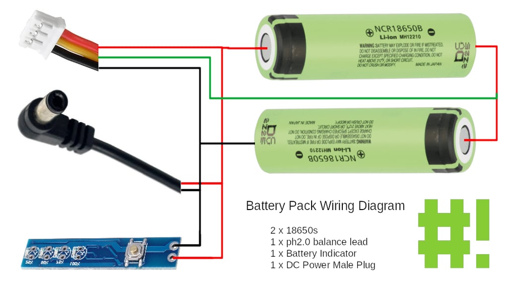 18650 FPV Goggle Battery Pack 3d model