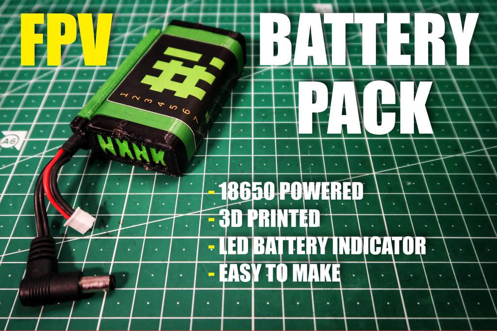18650 FPV Goggle Battery Pack  3d model